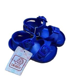 Swiggles Blue Open Toe Sandals NWT 5-6 Double Strap
